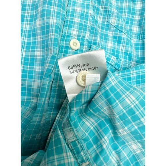 Simms Skyblue Plaid Pattern Short-Sleeve Button-Down Shirt Size Small - Picture 7 of 7